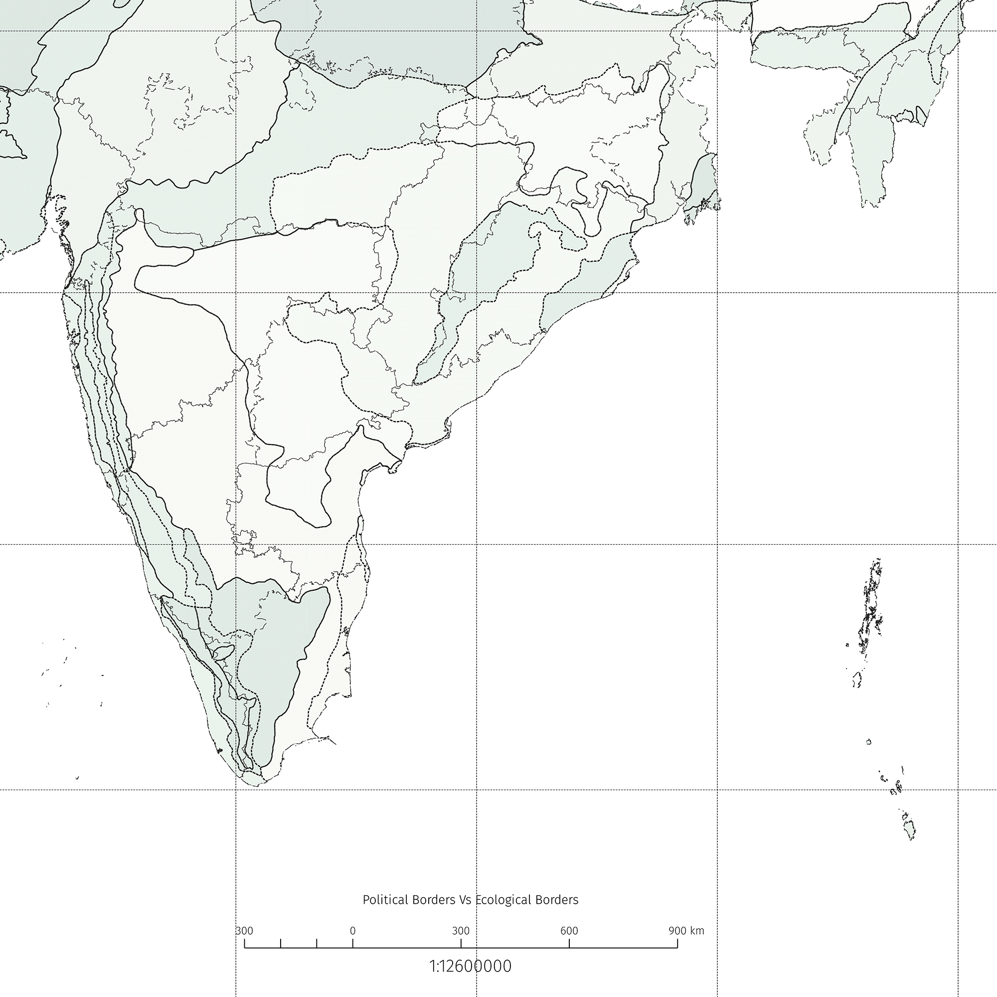 A speculative cartographic imagination of an India along ecoregions